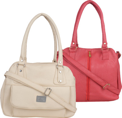

Element Cart Shoulder Bag(White, Pink), Pink;white
