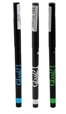 

Glam 21 LongLasting Kajal Black Blue Green ( Pack of 3 )(Black, Blue, Green)
