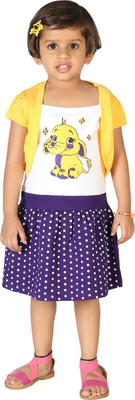 

Lil Orchids Midi/Knee Length Casual Dress(Yellow, Cap Sleeve
