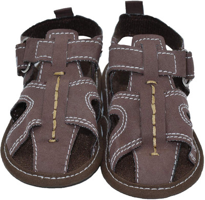 

Baby Bucket Boys Velcro Flats(Brown