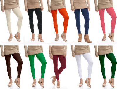 Lili Ankle Length Ethnic Wear Legging(Multicolor, Solid)