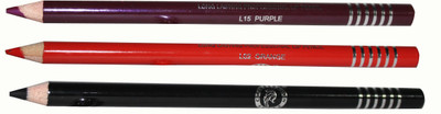

COLORS QUEEN Lip Liner waterproof Matte Lip Pencil(Purple, Orange, Black)