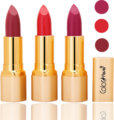 

Color Fever lipstick with Vitamin E, Enriched soft and smooth matte(mauve, red, purple, 12 g)