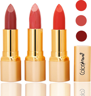 

Color Fever lipstick with Vitamin E, Enriched soft and smooth 9 to 5 matte(mauve, peach, orange, 12 g)