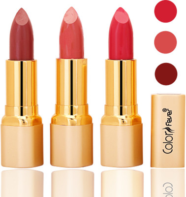 

Color Fever lipstick with Vitamin E, Enriched soft and smooth 9 to 5 matte(mauve, peach, neon, 12 g)