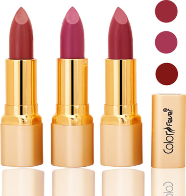 

Color Fever lipstick with Vitamin E(mauve, plum, mauve)