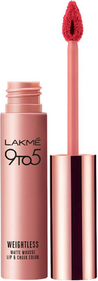 

Lakme 9 to 5 Weightless Mousse Lip & Cheek Color(Pink Plush, 9 g)
