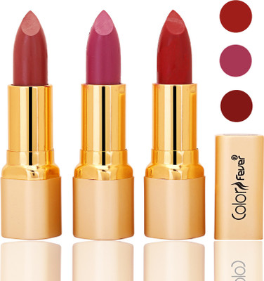 

Color Fever lipstick with Vitamin E, Enriched soft and smooth 9 to 5 matte(mauve, plum, red, 12 g)