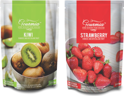 

Gourmia Combo of Dried Kiwi + Dried Strawberry (Each 200g) Assorted Fruit(400 g, Pouch)