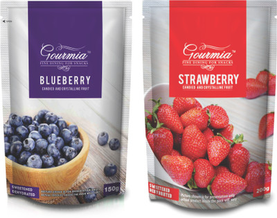 

Gourmia Combo of Dried Blueberry 150g + Strawberry 200g Assorted Fruit(350 g, Pouch)