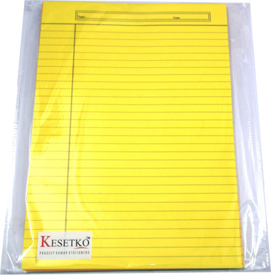 

KESETKO Writing Paper One Side Ruled Thick 40 Sheets Ruled Multicolor A4 Project Paper(Set of 40, Multicolor)