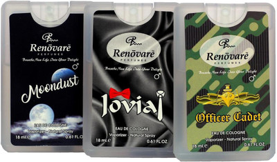 

Renovare Moondust/Officer Cadet/Jovial (Set of 3) Eau de Cologne - 18 ml(For Men)