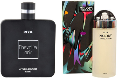

Riya Melody Black Apparel Eau de Perfume with Chevalier Noir Apparel Perfume - 200 ml(For Men & Women)