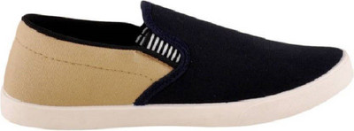

Riuon CASUAL BEIGE LOAFERS FOR MEN'S Slip On Sneakers For Men(Beige, Black