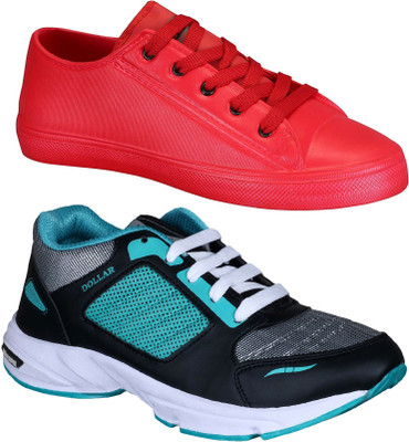 

Pexlo Combo Pack of 2 Casual & Sports Shoes (Sneakers Shoes) Sneakers For Men(Multicolor, Red & blue