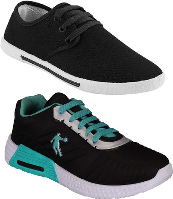

Pexlo Combo Pack of 2 Casual & Sports Shoes (Sneakers Shoes) Sneakers For Men(Multicolor, Black & black