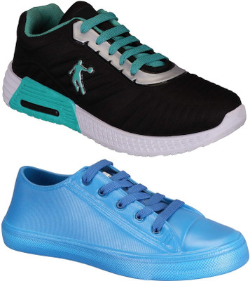 

Pexlo Combo Pack of 2 Casual & Sports Shoes (Sneakers Shoes) Sneakers For Men(Black, Blue