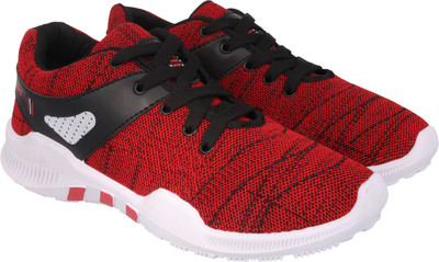

Pexlo 443 Red Sports Shoes for Men's (Gym & Walking Shoes) Walking Shoes For Men(Red, Black