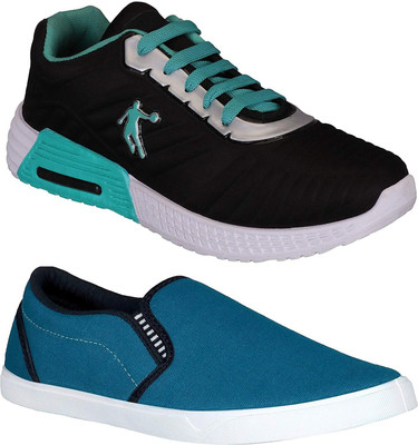 

Chevit Combo Pack of 2 Casual & Sports Shoes (Loafers Shoes) Running Shoes For Men(Black, Blue