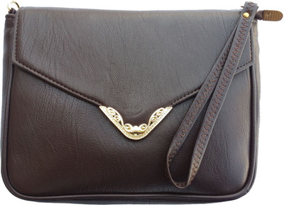 

Gunina Bags and Handicrafts Girls Formal Brown Synthetic Leather Sling Bag