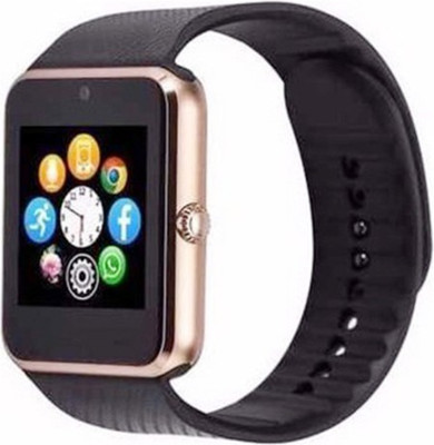 

SEGGO Bluetooth GT08 Brown Wrist watch Compatible For All Smartphones Handset Brown Smartwatch(Black Strap Medium)