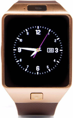

HALA KemSmartwatch DZ09 Golden 2 Golden Smartwatch(Brown Strap Free Size)