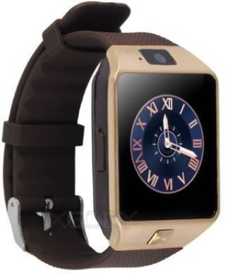 

HALA KemSmartwatch DZ09 Golden 3 Golden Smartwatch(Brown Strap Free Size)