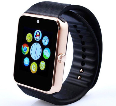 

SEGGO Bluetooth GT08 Brown Smartwatch(Black Strap Medium)