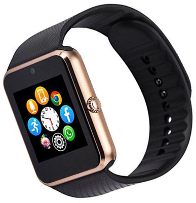 

SEGGO GT08 Screen Touch Smartwatch with Camera and SIM and TF/SD Card Slot For All Smartphones Brown Smartwatch(Black Strap Medium)