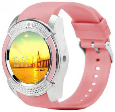 

FSF V8 SMART WATCH PINK Smartwatch(Pink Strap Free Size)