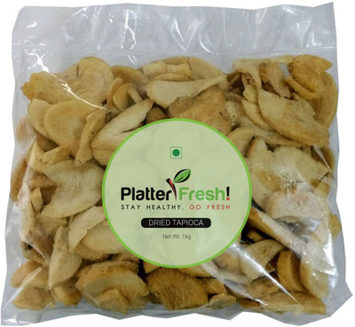 Platter Fresh Dried Tapioca (Unakka Kappa or Vaattu Kappa)(1 kg)