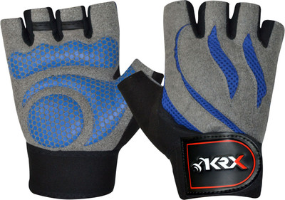 

KRX CHAMP With Wrist Support Gym & Fitness Gloves (, Multicolor, Blue/grey