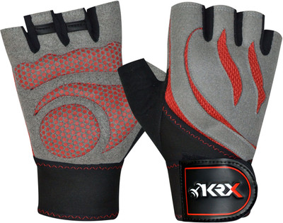 

KRX CHAMP With Wrist Support Gym & Fitness Gloves (, Multicolor, Red/grey