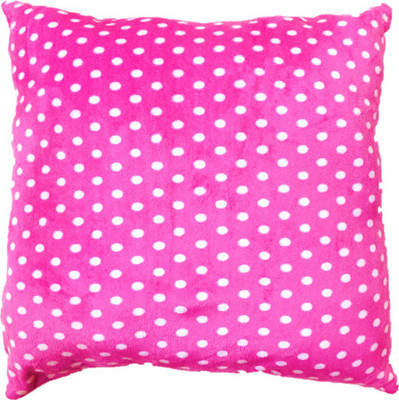 

CREATIVEVILLA CUTE DARK PINK DOTTED FLORAL DECORATIVE STUFFED SOFT PLUSH PILLOW CUSHION - 35 cm(Multicolor)