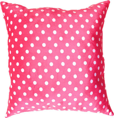 

CREATIVEVILLA CUTE PINK DOTTED FLORAL DECORATIVE STUFFED SOFT PLUSH PILLOW CUSHION - 35 cm(Multicolor)