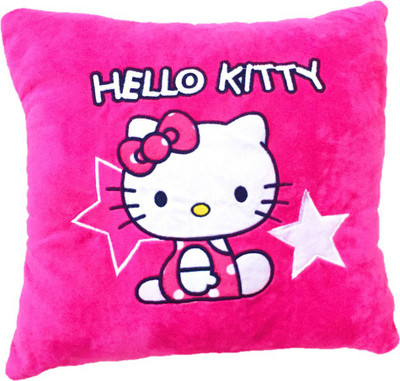 

CREATIVEVILLA CUTE PINK HELLO KITTY STUFFED SOFT PLUSH PILLOW CUSHION - 35 cm(Multicolor)
