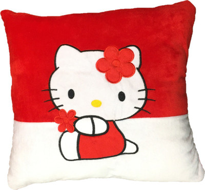 

CREATIVEVILLA CUTE RED HELLO KITTY STUFFED SOFT PLUSH PILLOW CUSHION - 35 cm(Multicolor)