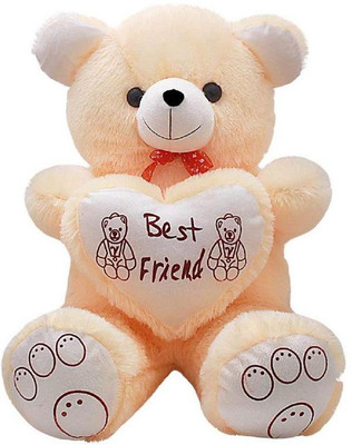 

ZOONIO Beautiful Cream fur with Heart Teddy Bear - 60 cm - 35 cm(Beige)