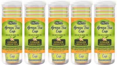 

Gruner Ginger Green Tea pack of 5 Ginger Green Tea Plastic Bottle(100 g)