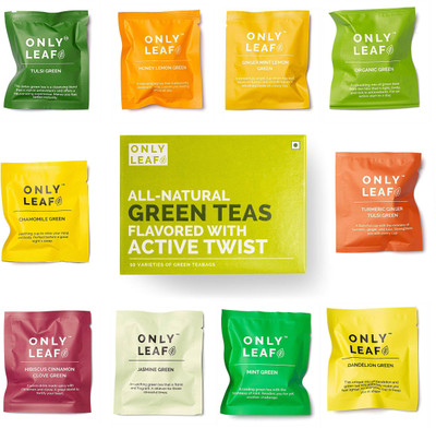 

Onlyleaf Flavored Sampler Box - 10 Varieties Assorted Green Tea Bags Box(10 Bags)