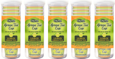 

Gruner Lemon Green Tea pack of 5 Lemon Green Tea Plastic Bottle(100 g)