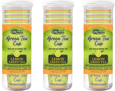

Gruner Lemon Green Tea pack of 3 Lemon Green Tea Plastic Bottle(60 g)