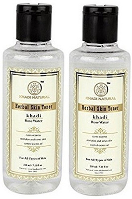 

Khadi Natural Khadi Pure Rose water toner set of 2(210 ml)