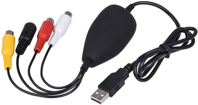 

aplink TV-out Cable Analogue to Digital USB Audio HD Video Capture/Transfer VHS-DVD Converter/Maker Card for Windows 8, 7,Vista,XP (Black)(Black, For Computer)