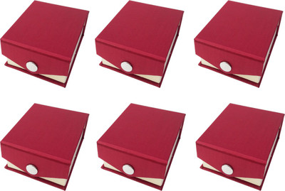 

VAPOK Earring Box Organizer,Earring Box For Storage, 6 Storage Box , Jewelry Organizer JBB-20R-6 storage Vanity Box(Red)