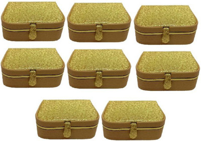 

Aadhya Designer Ring Box keeps 12-16 rings jewellery box (8pcs) Vanity Box(Gold)