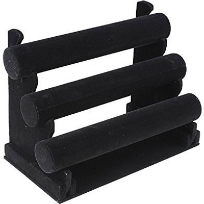 

SYGA Three-Layer Bangle Bracelet Rack Watch Holder Display Gift Stand Showcase_Black Bangle Bracelet Holder Vanity Box(Black)