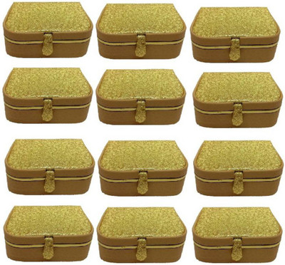 

Aadhya Designer Ring Box keeps 12-16 rings jewellery box (11pcs) Vanity Box(Gold)