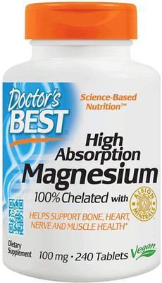 

Doctor's Best High Absorption Magnesium, 100% Chelated, 240 Tablets(240 No)