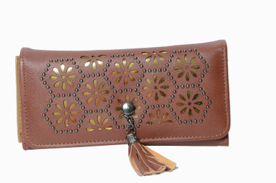 

AZCORE Women Ethnic Brown Artificial Leather Wallet(10 Card Slots)